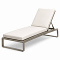 Tumbona de aluminio ajustable con cojín de poliéster beige