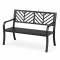 Banco de jardín metálico negro 127 cm