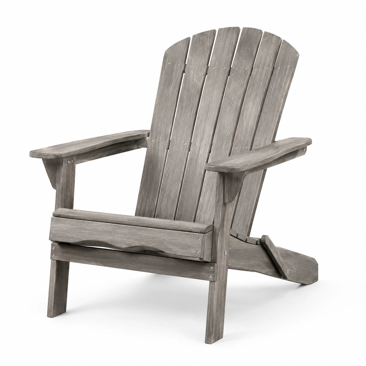 Silla Adirondack de madera de acacia para exterior gris