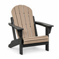 Silla Adirondack de Madera Compuesta Exterior Beige y Negro